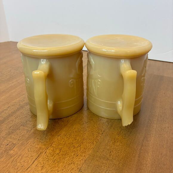 Vtg 1980s Whataburger Buffalo Indian Nickel Coffee Mugs Lot Of 2 Butterscotch - Picture 9 of 10